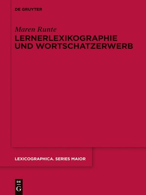 cover image of Lernerlexikographie und Wortschatzerwerb